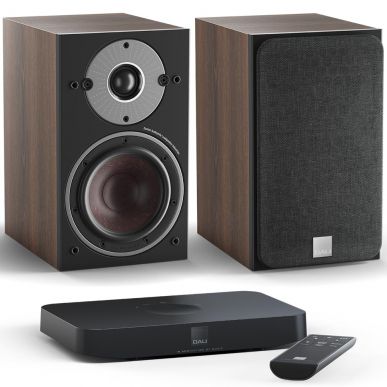 Активная полочная акустика Dali Oberon 1 C Dark Walnut + Sound Hub Compact